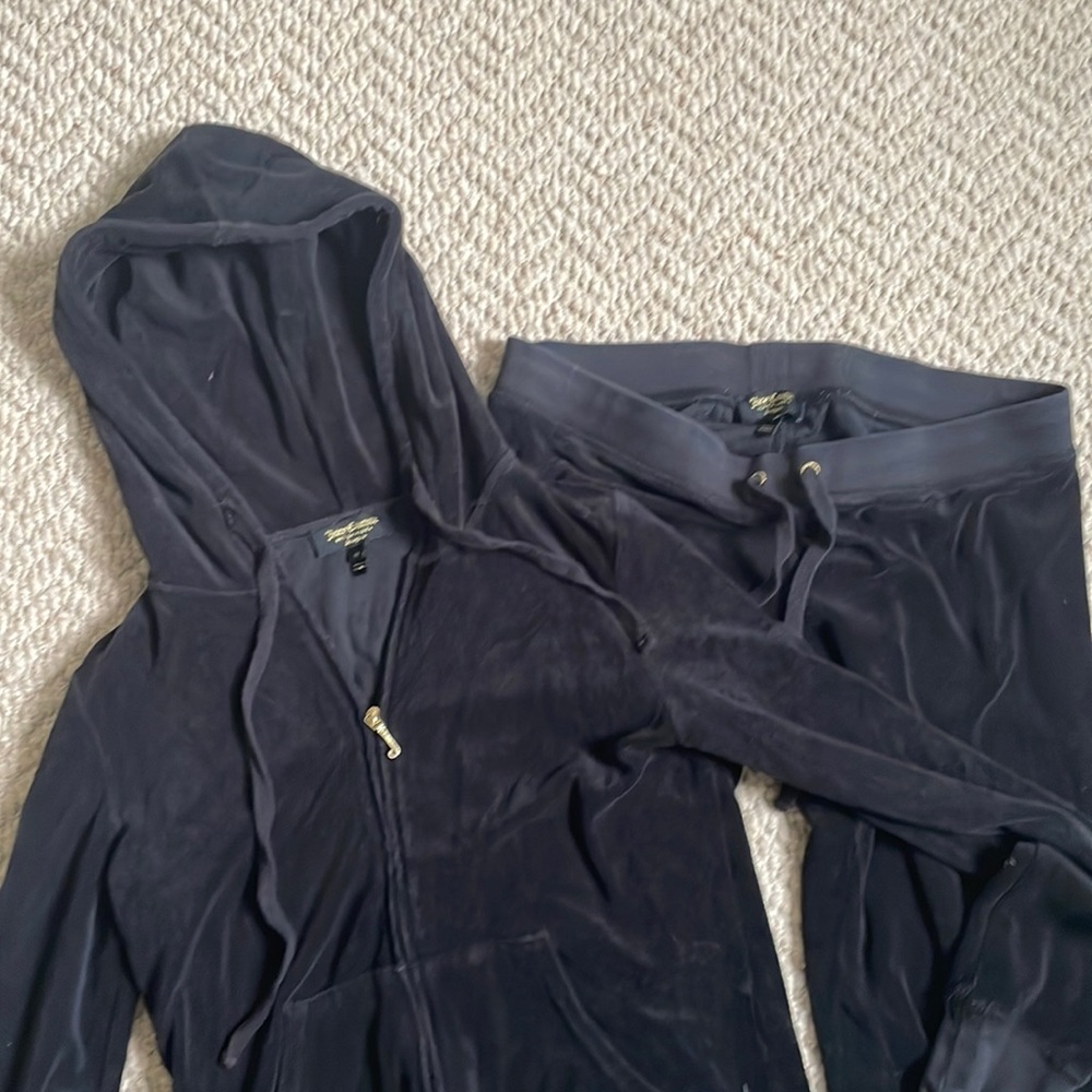 Juicy Terry Jogger Set! Black Size medium
